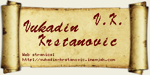 Vukadin Krstanović vizit kartica